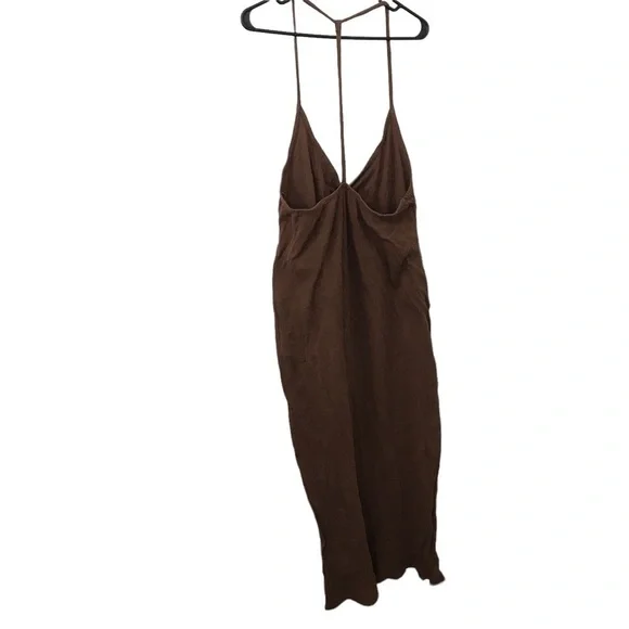 3/$15 Prettylittlething brown thermal spaghetti strap maxi dress  20 - Picture 2 of 11